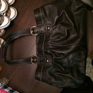 Black over Sized coach purse