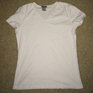 White v-neck