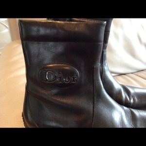 Dior black leather booties in excellent conditon