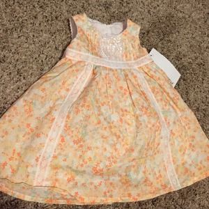 Flower Dress with Key Hole Back