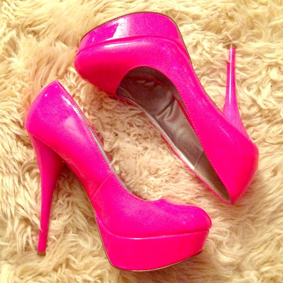 Hot pink stilettos