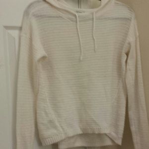 A&F White See-Through Hoodie
