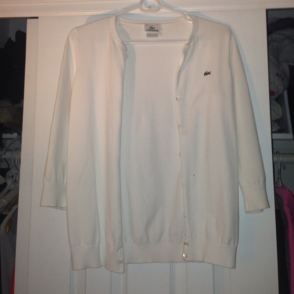 Lacoste white sweater