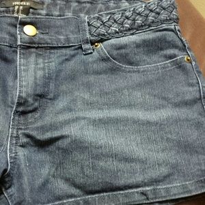 Forever21 Blue Shorts-Braided Design