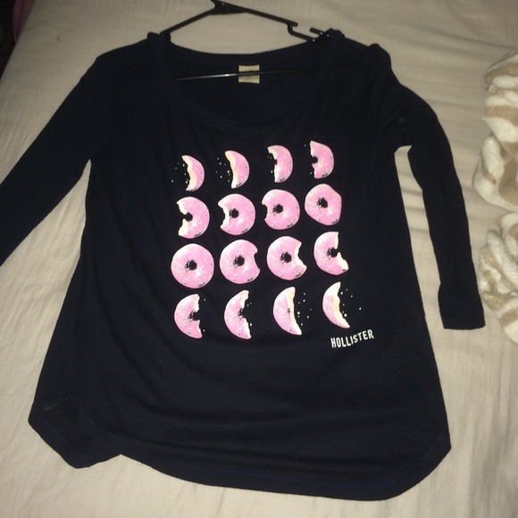 Hollister graphic 3/4 length sleeve tee