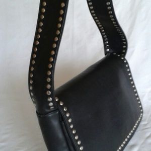 Nine West Black Studded Shoulder Bag