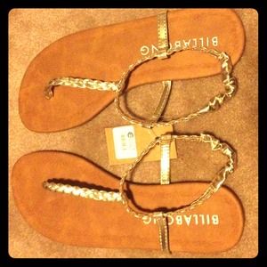 Gold Strap Sandals