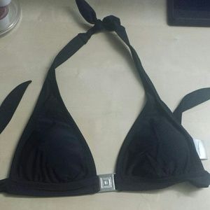 black triangle halter bikini
