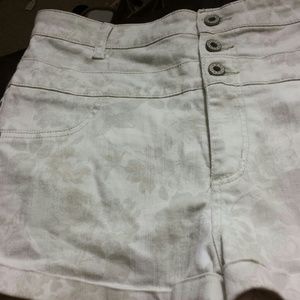 White High Waisted Shorts - Never Worn