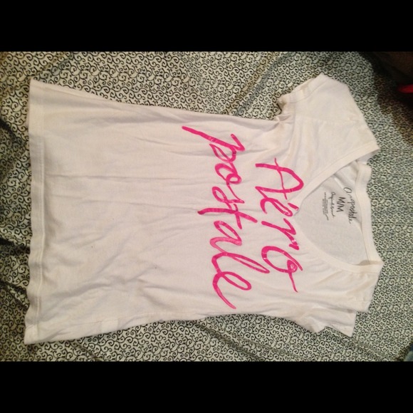 White and Pink V-Neck