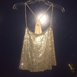 RESERVED BUNDLE gold shimmery top