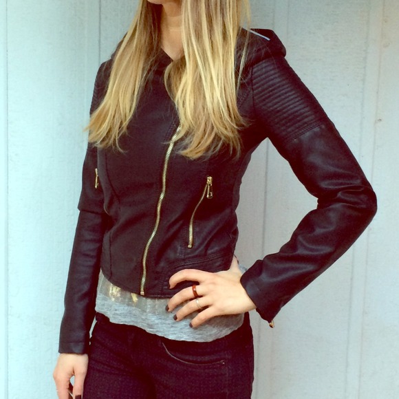 Jackets & Blazers - NWT Moto jacket hoodie