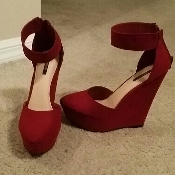 Ox Blood Colored Wedges & Leopard Wedges