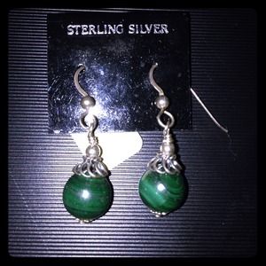 Gorgeous Green Petal Pusher Earrings