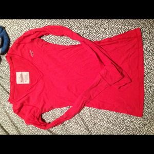 Hollister pink long sleeved shirt