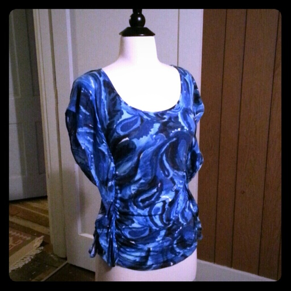 *SOLD* Michael Kors Blue Swirl Top