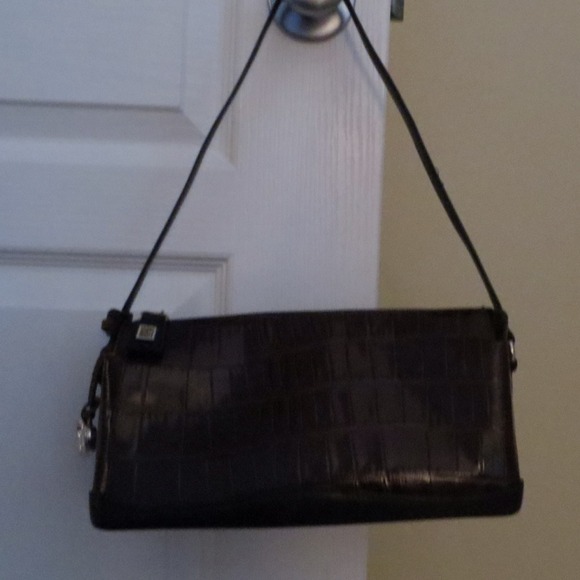Brighton Brown and Black Embossed Small Satchel