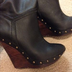 Colin Stuart over the knee wedge boots