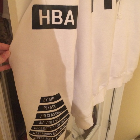 Hood By Air (HBA) white hooded sweatshirt - Picture 2 of 4