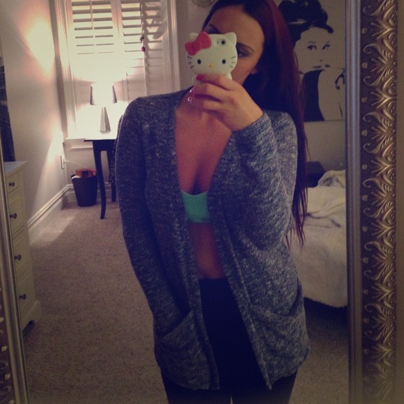 Blue Sparkle & Fade cardigan sweater