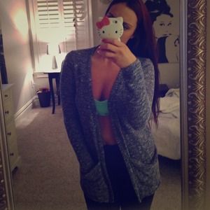 Blue Sparkle & Fade cardigan sweater