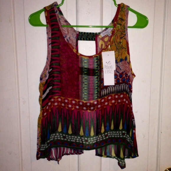 Floral/hippie printed top