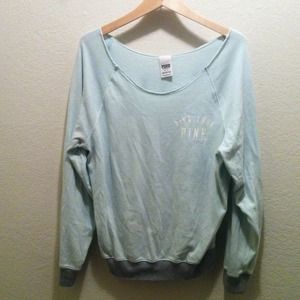 Victoria Secret hoodie mint green off the shoulder