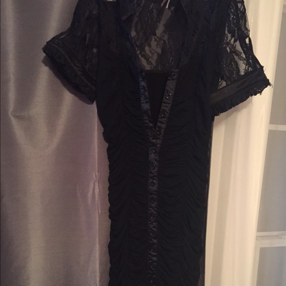 Black lace dress