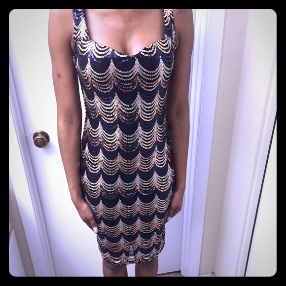 Sexy midi sequin dress