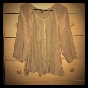 Beige cute bohemian flowy top. Worn twice
