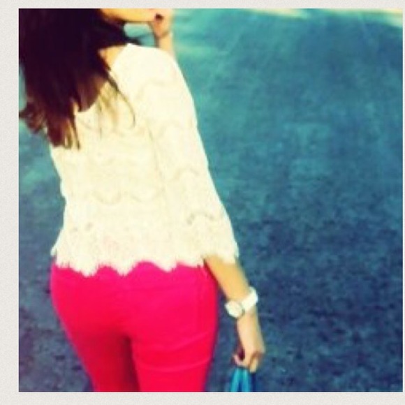Lace white shirt