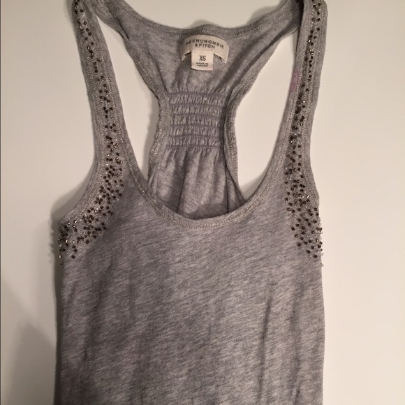 ❌SOLD❌ Abercrombie & Fitch Beaded Gray Tank Top
