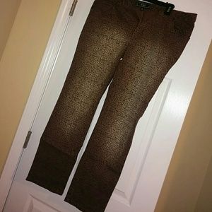 Leopard skinny jeans