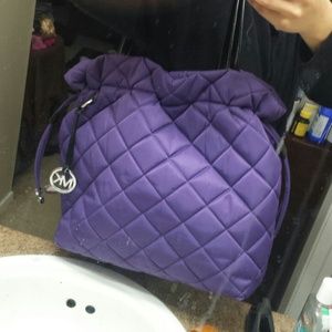 Purple quilted MK tote