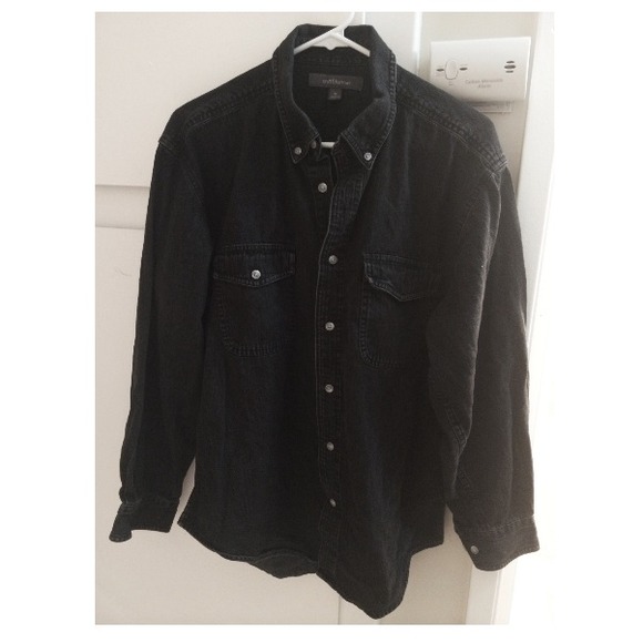 Faded Black Denim Shirt