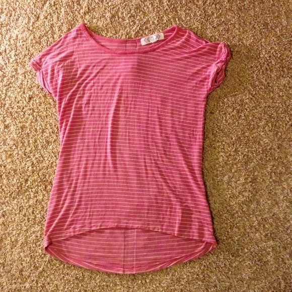 Striped pink & white shirt! 💗