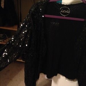 All black sequin cardigan