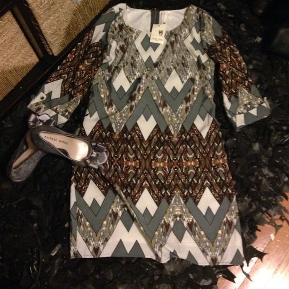 Pink Owl Shift Dress NWT