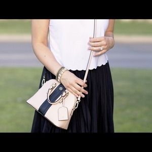 Tory Burch Mini Dome - Light Oak/ Black