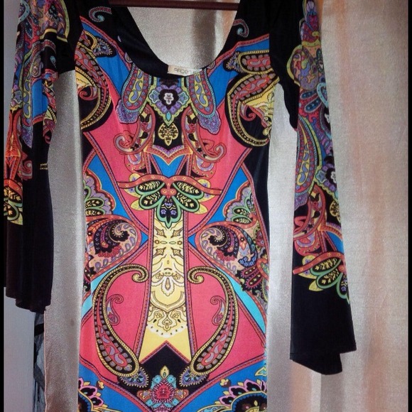 BOHO BELL SLEEVE DRESS