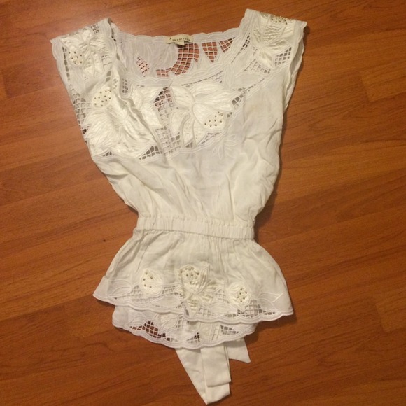 White crochet top