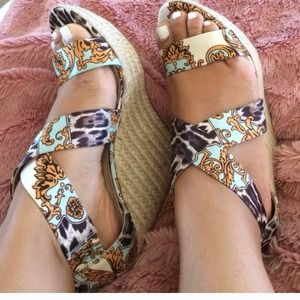 Animal print sandals