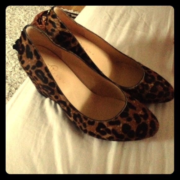 Cheetah print wedges