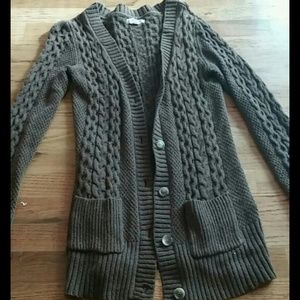 Aeropostale medium brown cardigan