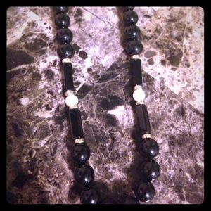 Onyx and Pearl Necklace