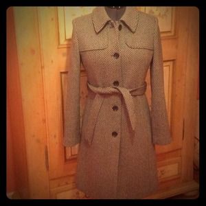 J Crew checked winter coat size 10