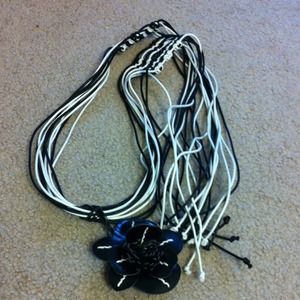 Cute black n white belt with a flower