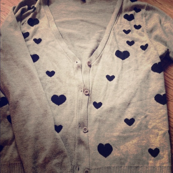 Forever 21 heart cardigan