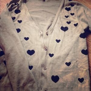 Forever 21 heart cardigan