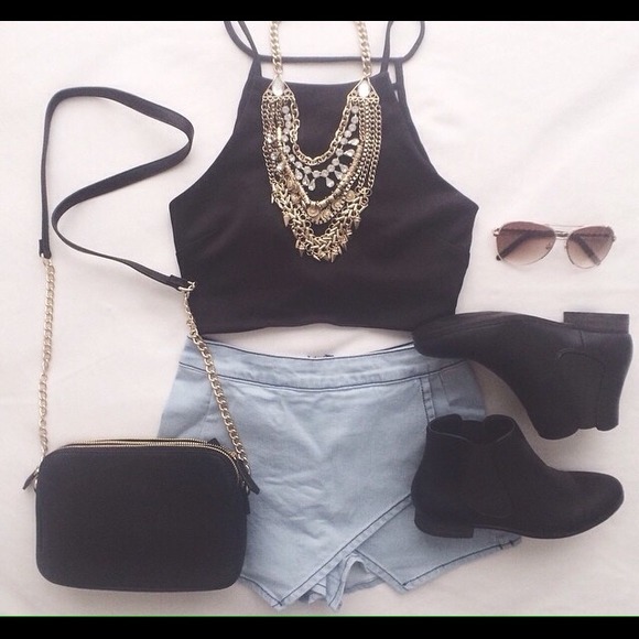Light Denim Skort
